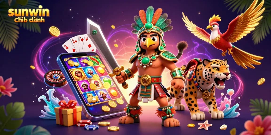 Experience gaming excitement with sunwin chính hãng through dynamic 3D casino illustration.