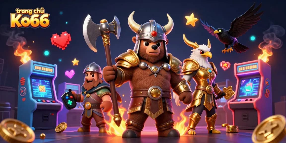 Engage with the vibrant atmosphere of trang chủ Ko66 as characters embark on an adventure in a dynamic 3D casino world.