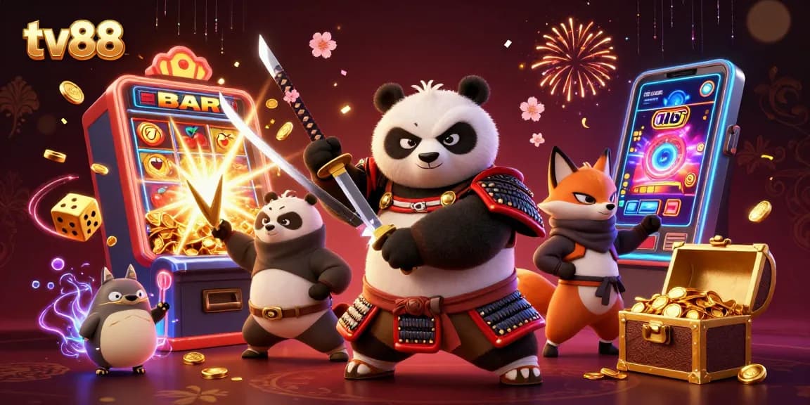 Engage with thrilling slot adventures at tv88 featuring dynamic cartoon characters and brilliant casino elements.
