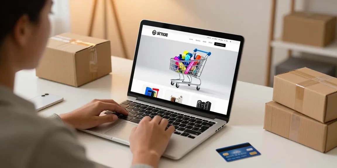 Banda led products showcased on a laptop while shopping online, exploring best deals on e-commerce platform.