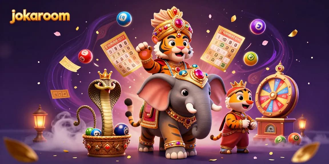 Experience exciting gameplay with jokaroom's vibrant casino atmosphere, featuring colorful lottery and gaming elements.