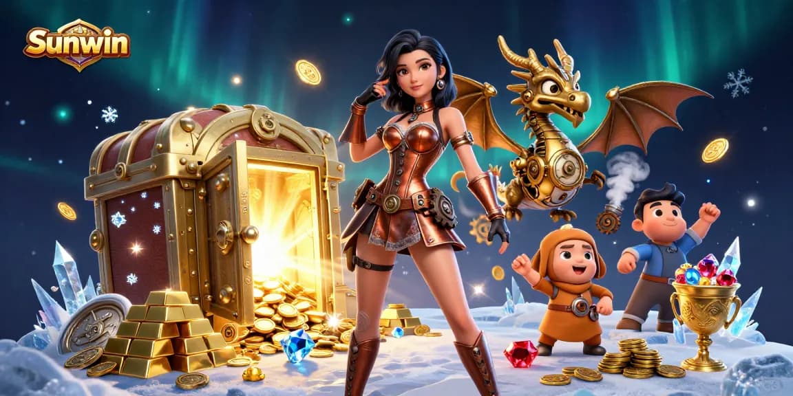 Play with Sunwin and win big amid treasures and cinematic elements in an online casino.