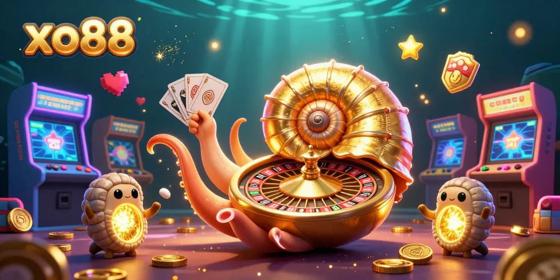 Experience the excitement of xo88 with a vibrant 3D casino scene featuring ancient characters and gaming elements.