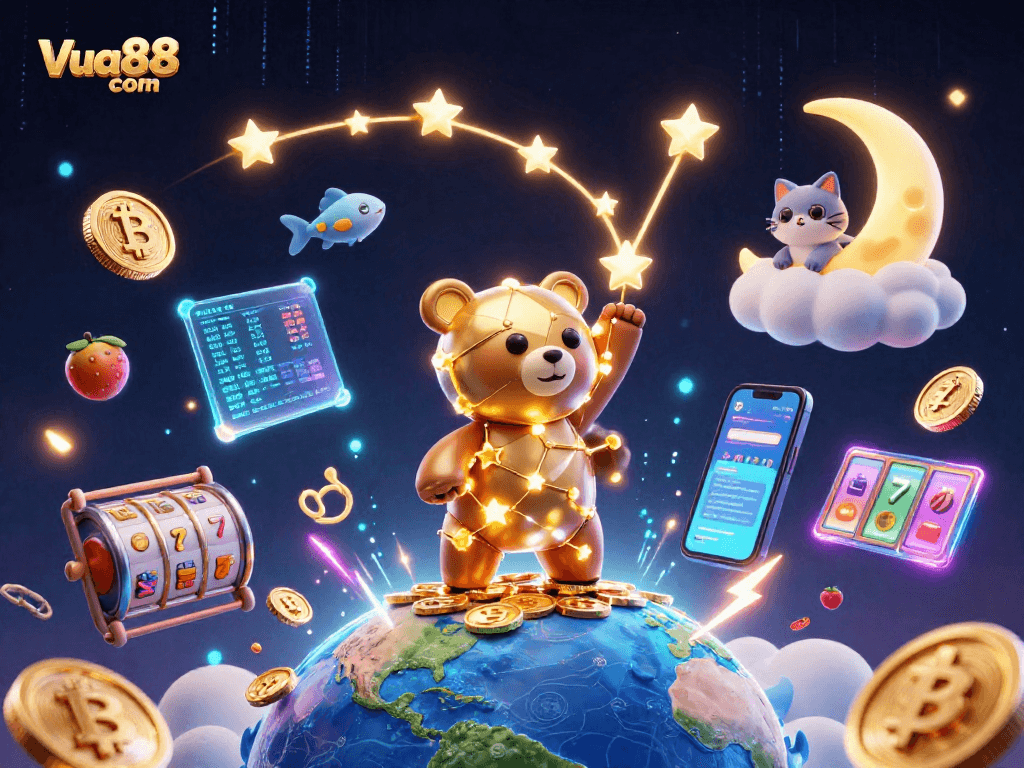 Win big now at Vua88 com with vibrant cartoon casino illustrations and dynamic game elements!