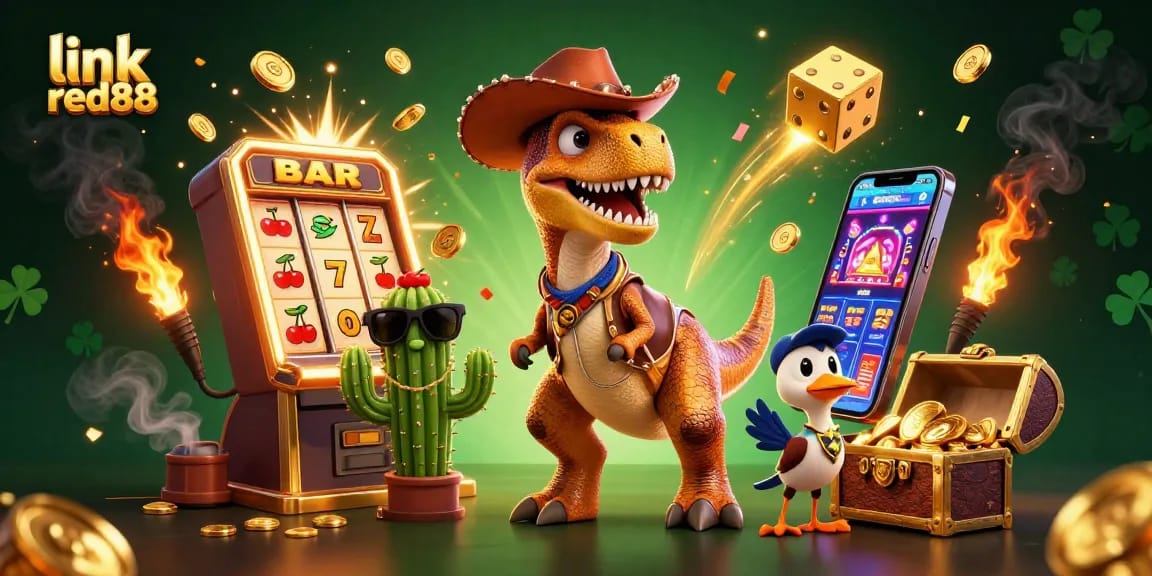 Engage in thrilling gameplay with the link red88 casino experience, featuring glowing jackpots and interactive characters.