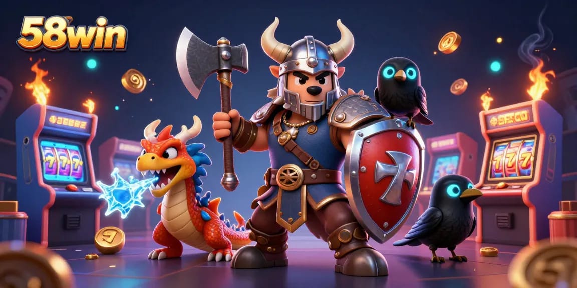 Experience thrilling gameplay at 58win with vibrant characters engaging in slots action.