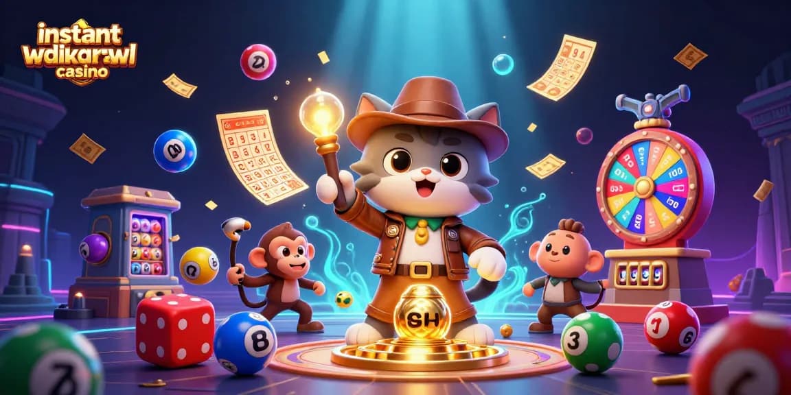 Experience the thrill of instant withdrawal casino action as our explorer cat uncovers treasures.