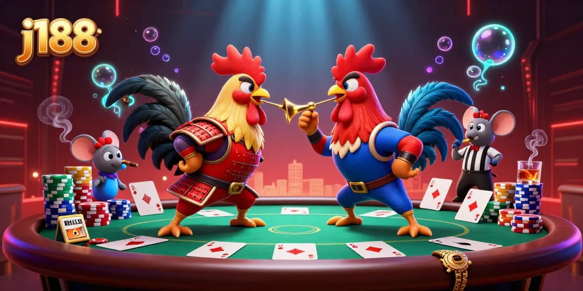Experience thrilling moments with j188 as roosters clash in a dynamic casino showdown.