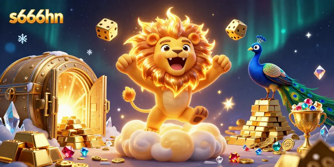 Experience excitement at s666hn with vibrant casino elements featuring golden treasures and dynamic characters.