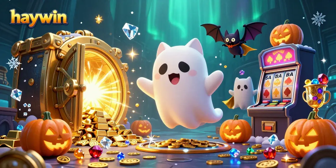 Experience the thrill of haywin with a ghost cat in a haunted casino filled with treasures.