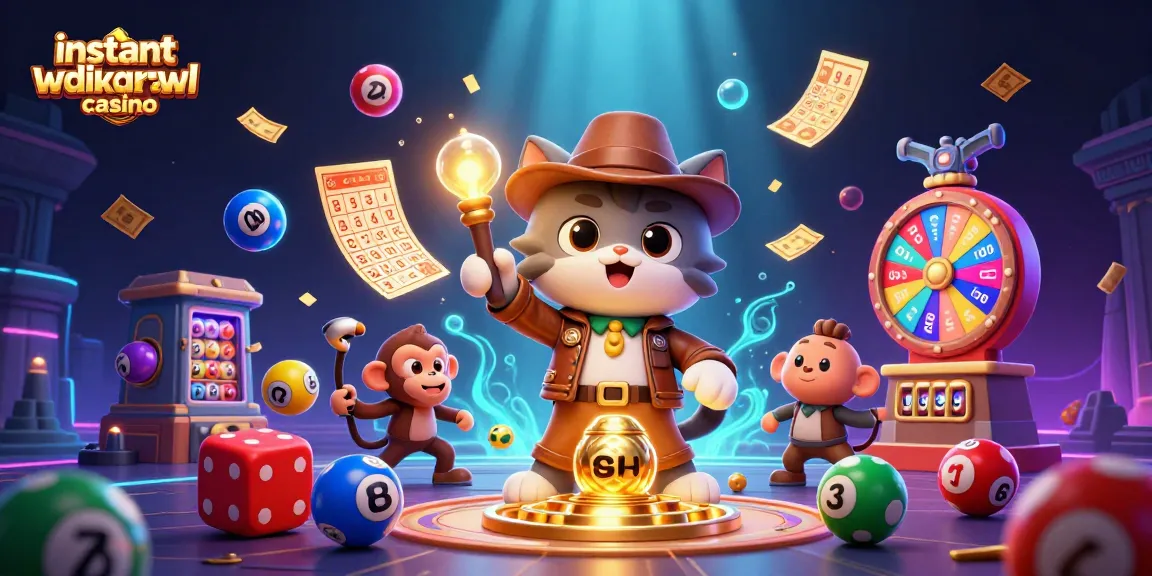 Experience the thrill of instant withdrawal casino action as our explorer cat uncovers treasures.
