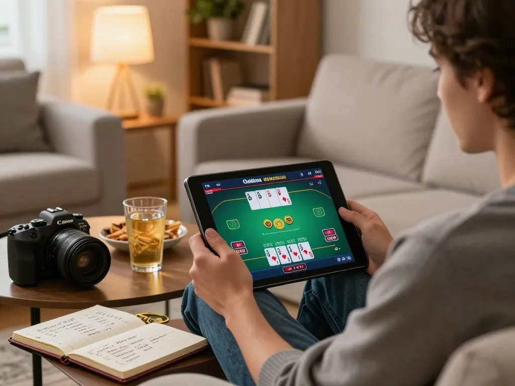 Experience engaging online gaming with Link mới Bom88 on a cozy tablet interface.