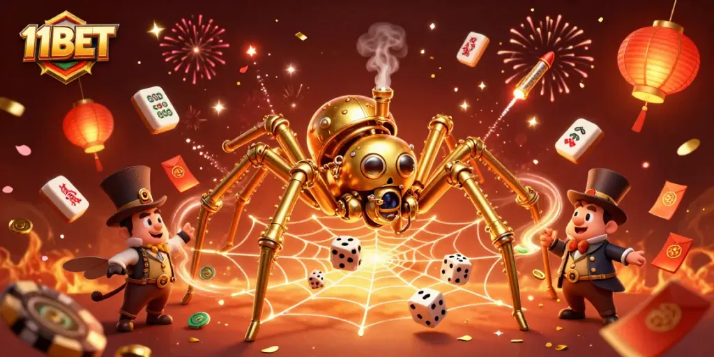 Engage with thrilling 11BET casino action featuring golden elements and steampunk visuals.