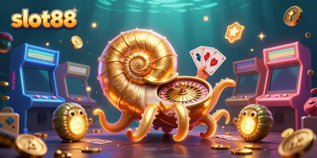 Spin the reels with slot88 in a colorful casino world, featuring dynamic game elements and engaging characters.
