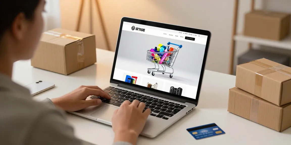Banda led products showcased on a laptop while shopping online, exploring best deals on e-commerce platform.