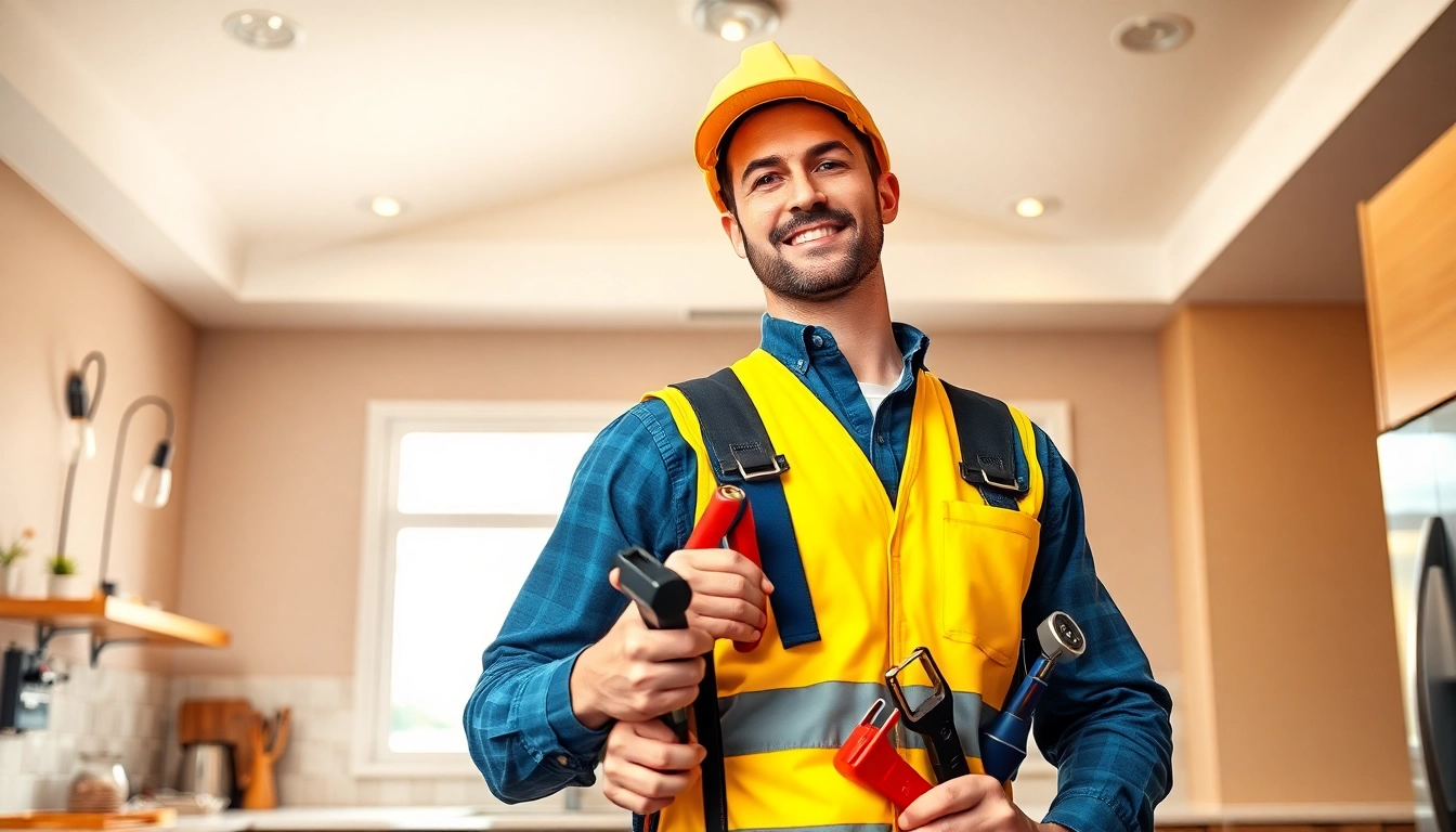 Vancouver electrician demonstrating expertise in a modern residential kitchen environment.